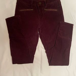 Express Burgundy Corduroy Skinny 2R